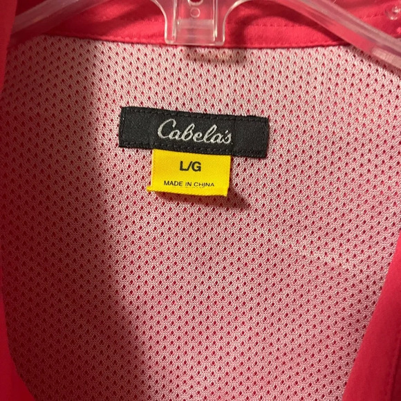 Cabela’s Women’s Pink Button Down Long Sleeve Size Large - Picture 5 of 6